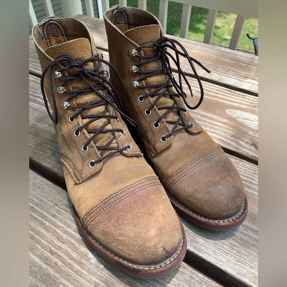Red Wing Iron Ranger 6 in Heritage Boot in Muleskinner Roughout Sz 9.5D